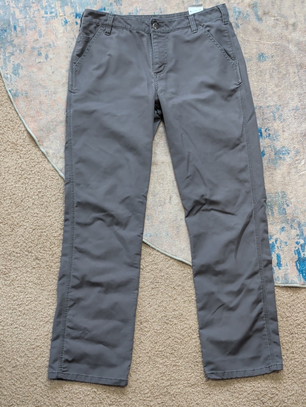 Carhartt Gray Straight Utility Chino Pants Women's 10 US